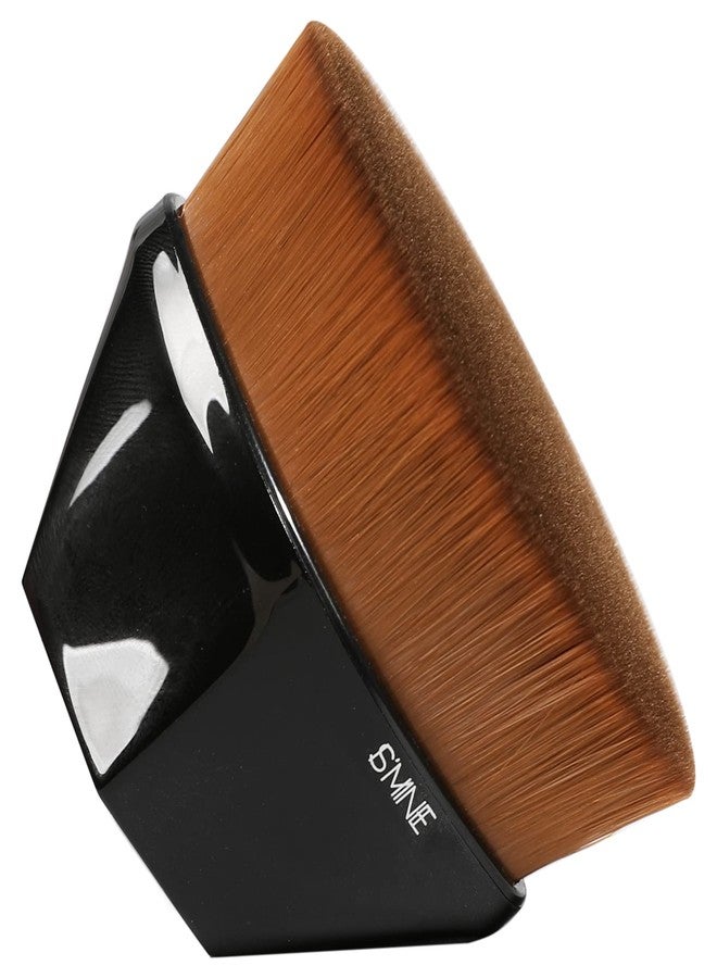 IS'MINE ISMINE Foundation Makeup Brush Flat Top Kabuki Hexagon Face Blush Liquid Powder Foundation Brush for Blending Liquid, Cream or Flawless Powder Cosmetics with Bonus Protective Case (Black) - Image 1